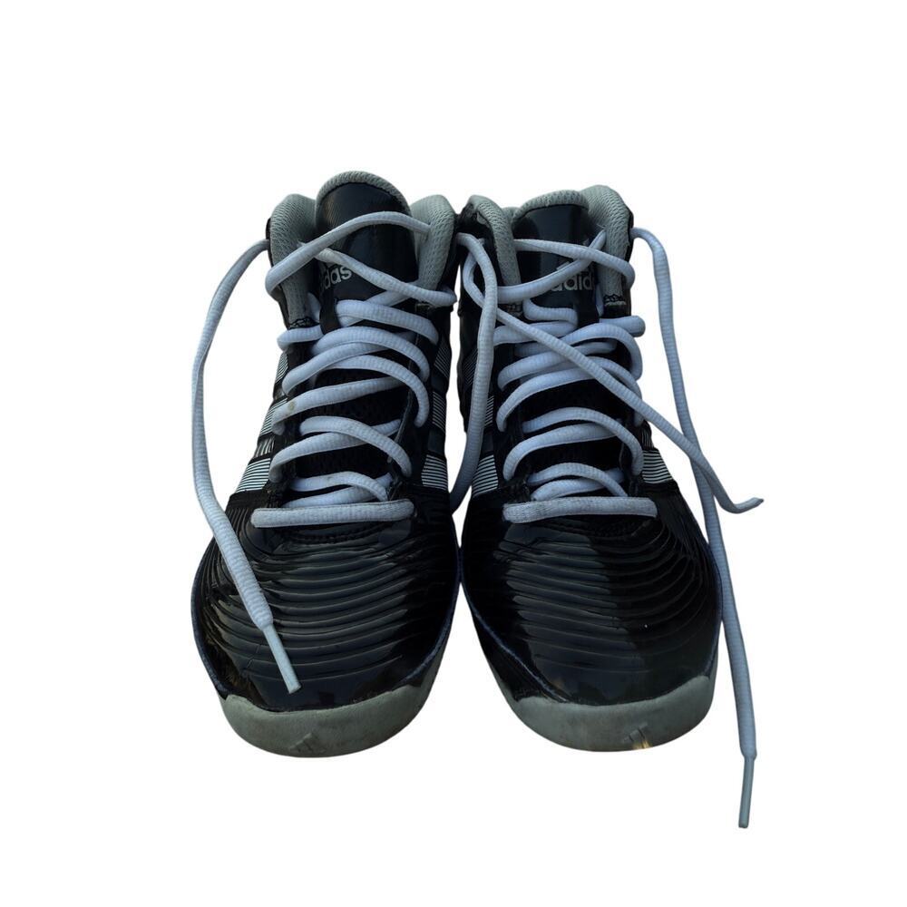 Y2K Adidas Ortholite Black /White Basketball Athletic Sneakers Size 3 Boys - Picture 2 of 7